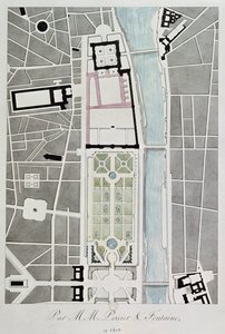 Design for joining the Tuileries to the Louvre by Charles Percier